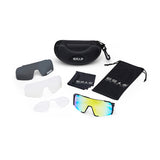 ES16 Enzo glasses. Black with gold lens. + 2 extra lenses
