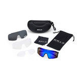 ES16 Enzo glasses. Black with blue lens. + 2 extra lenses