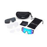 ES16 Enzo glasses. Black with ice blue lens. + 2 extra lenses