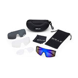ES16 Enzo glasses. Black with silver lens. + 2 extra lenses