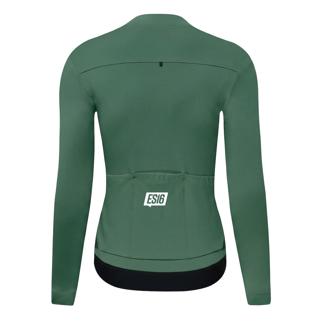 ES16 Thermal Fleece Cycling Jersey. Deep Sea