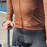 ES16 Long Sleeve Cycling Jersey Pro Temps. Brown