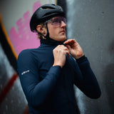 ES16 Langarm-Radsport-Fleece Supreme. Dunkelblau