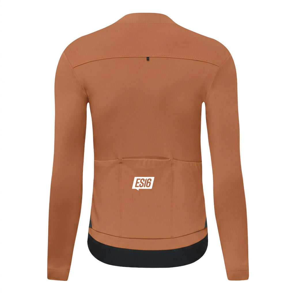 ES16 Thermal Fleece Cycling Jersey. Brown Sugar
