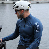 ES16 Jacket PRO Veste de cyclisme d'hiver Rainmem. Bleu profond